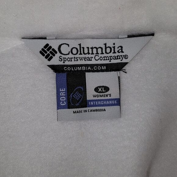 Columbia Core fleece & nylon full zip jacket size XL - Picture 8 of 9